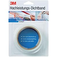 3M DICHT38- Cinta de sellado de alto rendimiento de 38 mm x 1.5 m x 0.9 mm- color blanco- (1 paquete)